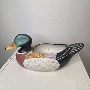 FTD Ceramic Duck Planter Size 10" Long